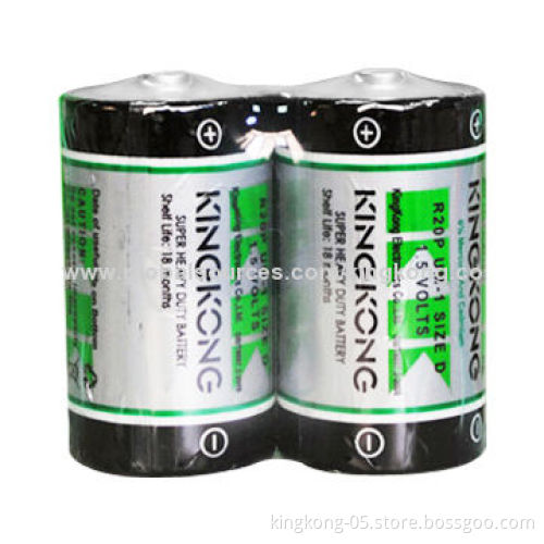 D-sized Carbonic Batteries with 1.5V Voltage, 90g Weight